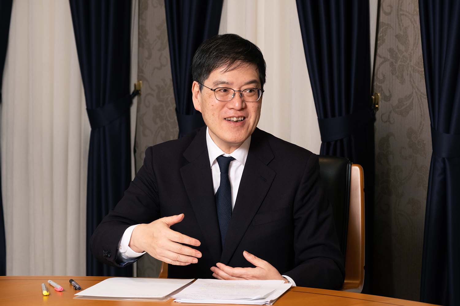 森田専務理事インタビュー風景